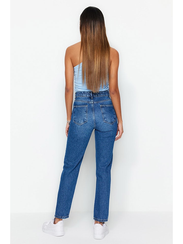 trendyol Jeans - Mom fit - in Blau günstig kaufen