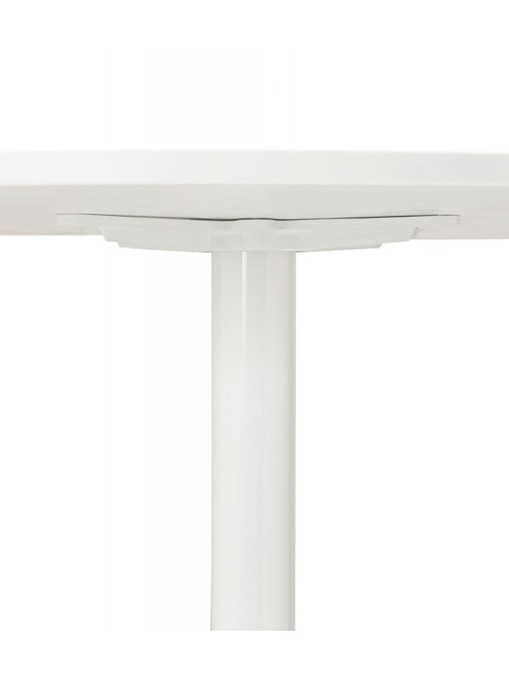 KADIMA DESIGN Runder Esstisch Holz Metall Weiß | Gastro Tisch für 5 Personen günstig kaufen