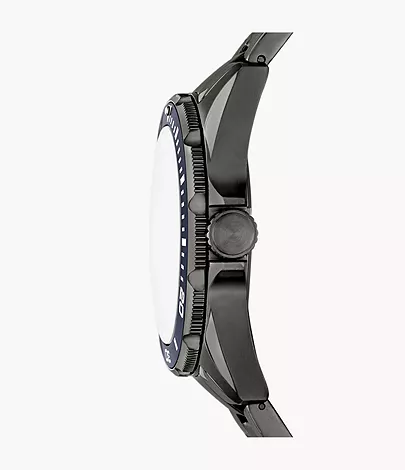 Fossil Outlet Uhr Dalton 3-Zeiger-Werk Edelstahl rauchgrau