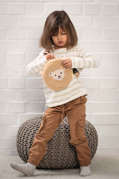 Umhängetasche mit Quietsche, 17 cm, beige