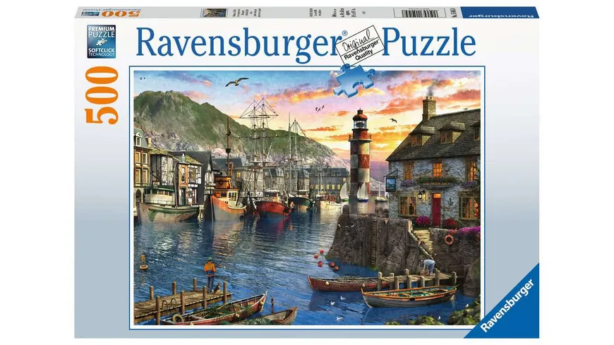Ravensburger Puzzle - Morgens am Hafen - 500 Teile