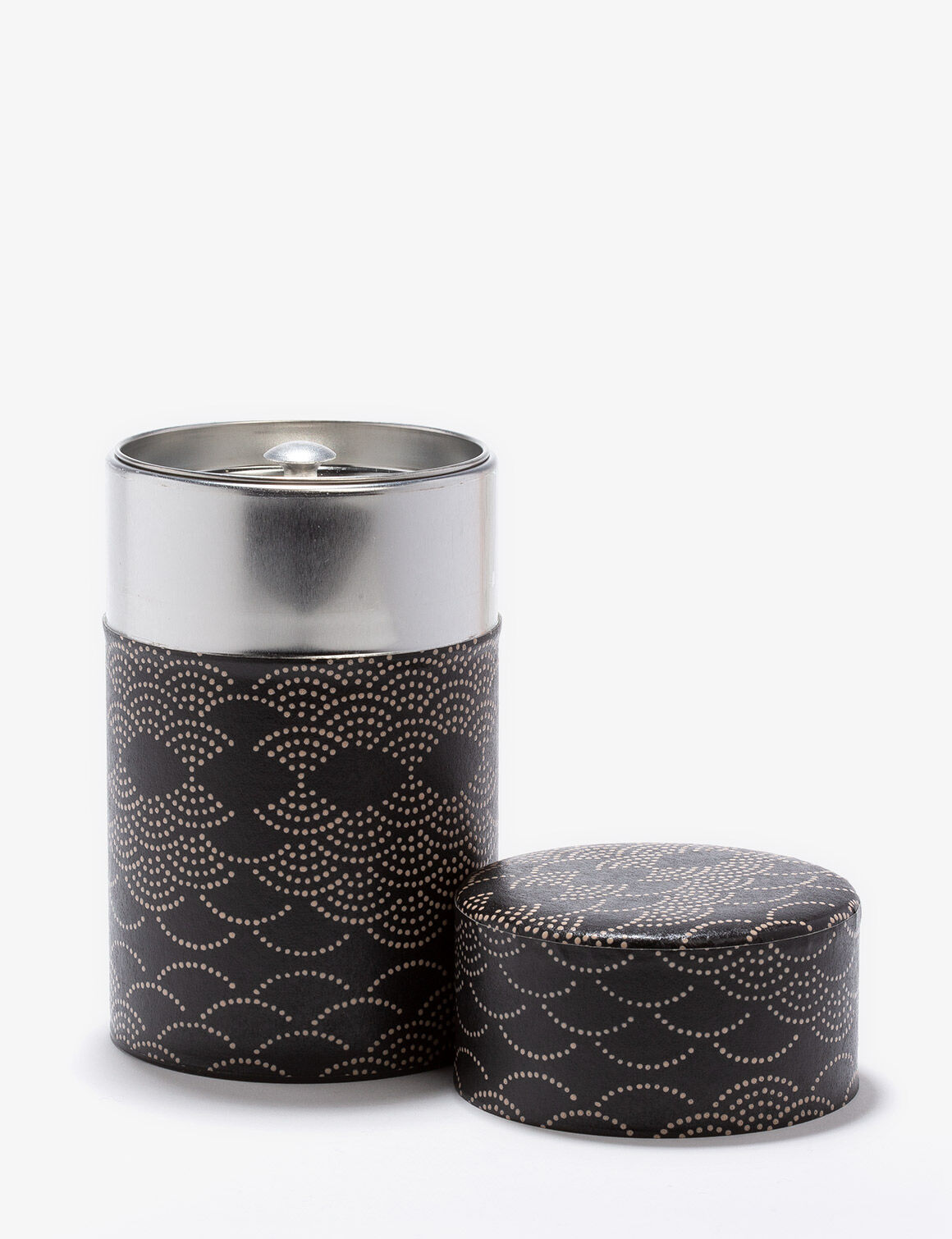 AIMAINA  Boîte à thé papier washi Noir et blanc 100g