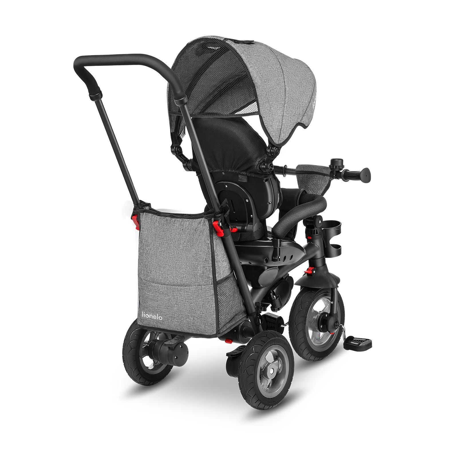 lionelo Dreirad-Kinderwagen Tris, Tasche Getränkehalter zusammenfaltbar Klingel Fußstütze az \