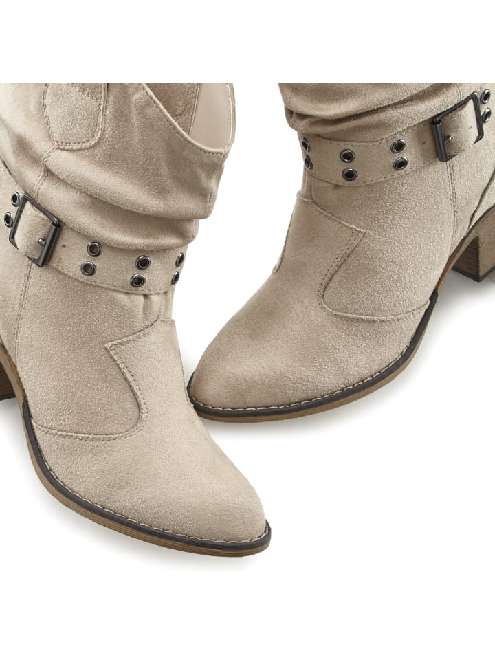 LASCANA Cowboy Stiefelette in beige günstig kaufen 42