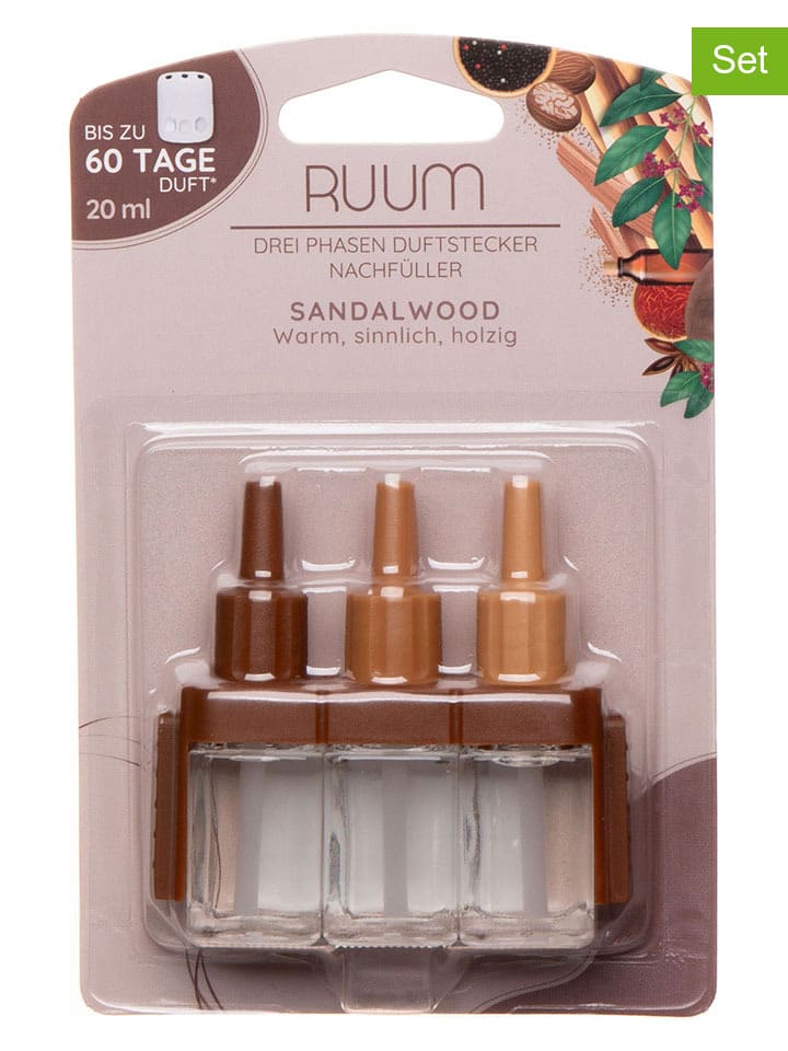 Ruum 6er-Set: 3-Phasen -Duftstecker-Nachfüller 