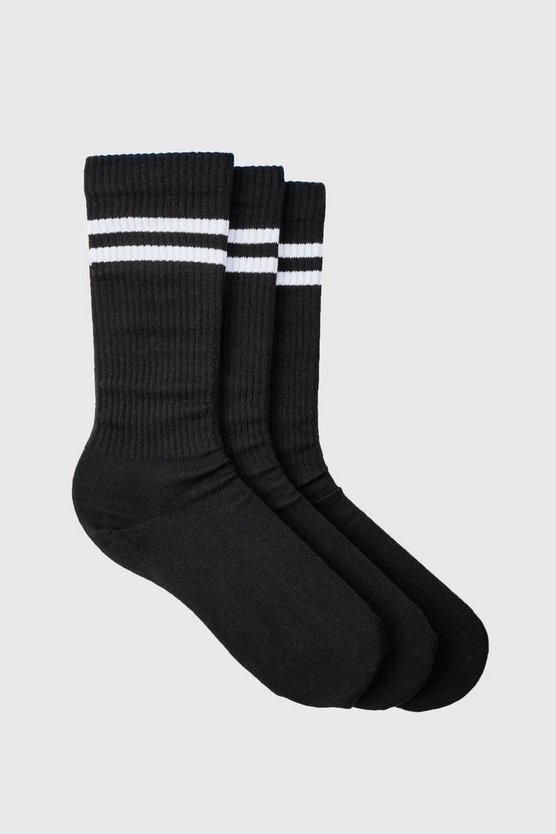 3er-Pack Sport-Socken mit Streifen