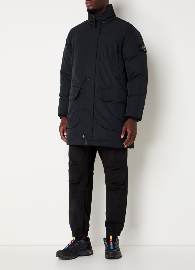 Stone Island 81157 καπιτονέ παρκά με γέμιση από πούπουλα και αφαιρούμενη κουκούλα