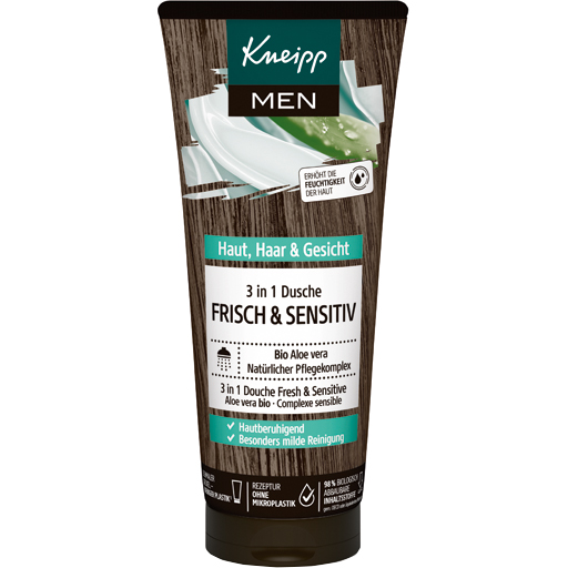 KNEIPP MEN 3in1 Dusche frisch & sensitiv  200 ml  Duschgel
