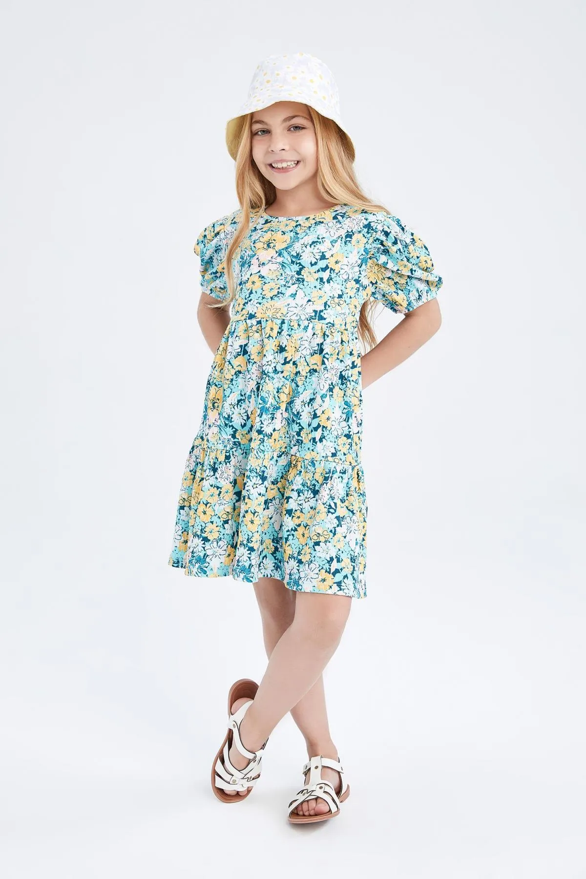 DeFacto  Geblümtes Kurzarmkleid für Mädchen Z5274a623sm