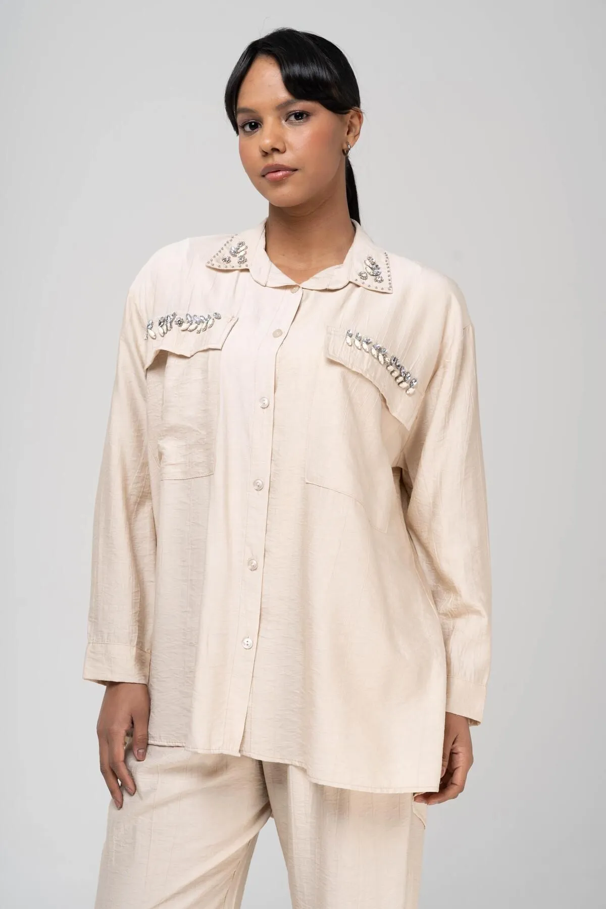 Olcay  Zweiteiler - Beige - Relaxed Fit