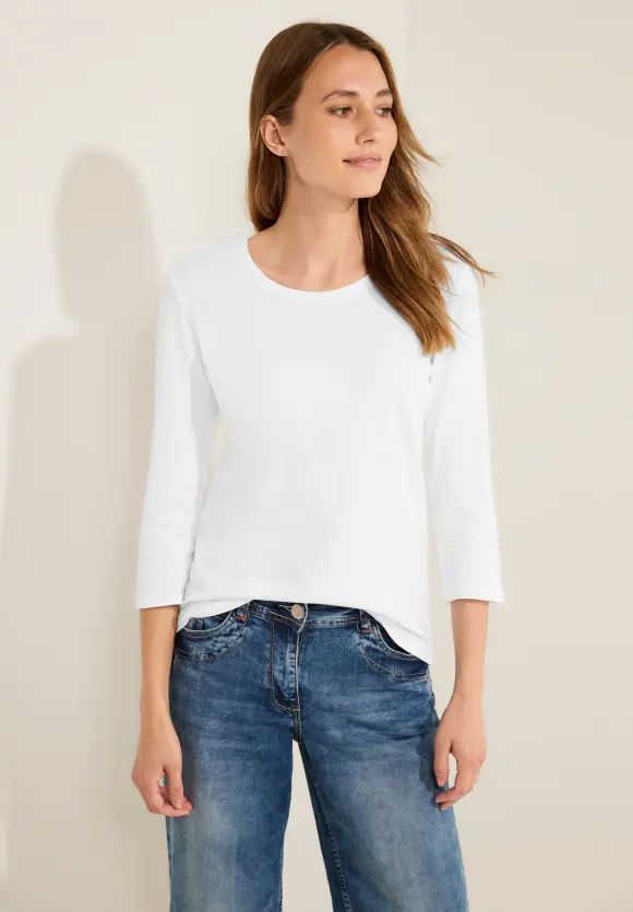 CECIL Basic Shirt mit Rundhals