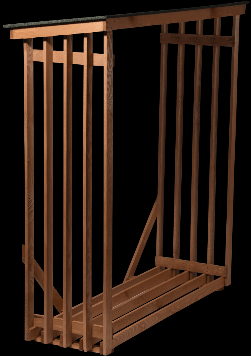 dobar Großes Outdoor-Kaminholzregal XL aus Holz
