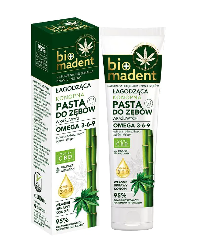 BIOMadent Καταπραϋντική οδοντόκρεμα κάνναβης με κάρβουνο μπαμπού