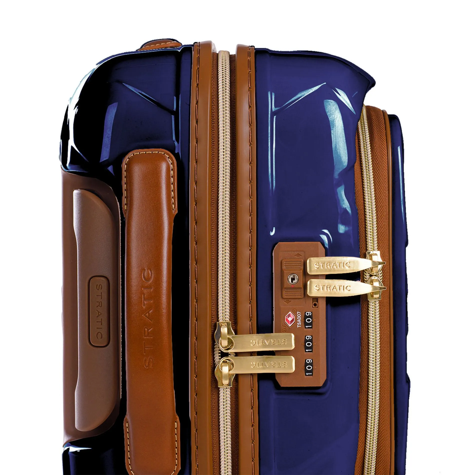 Stratic Leather&More - Koffer S (mit Vortasche) - blue