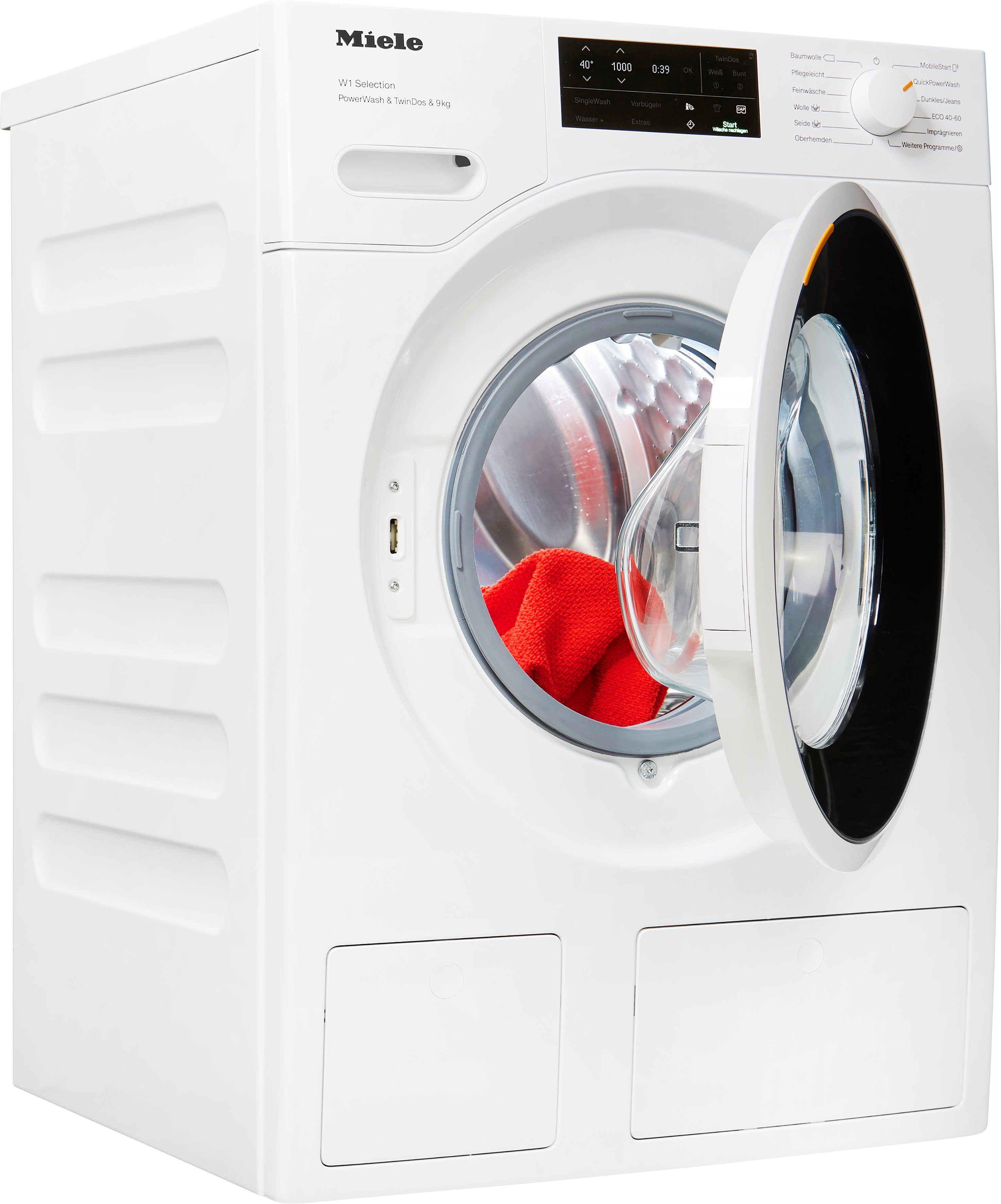 Miele Waschmaschine WSI863 WCS PWash&TDos&9kg, 9 kg, 1600 U/min, QuickpowerWash für saubere Wäsche in 49 Minuten