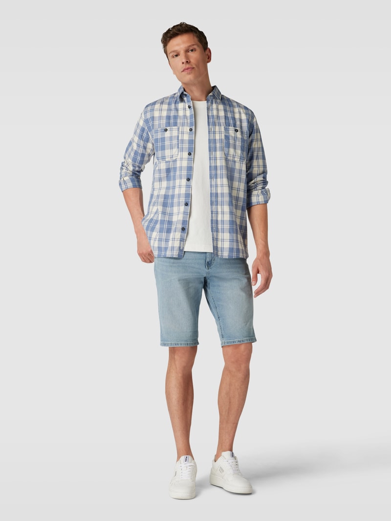 Freizeithemd mit Glencheck-Muster in offwhite
