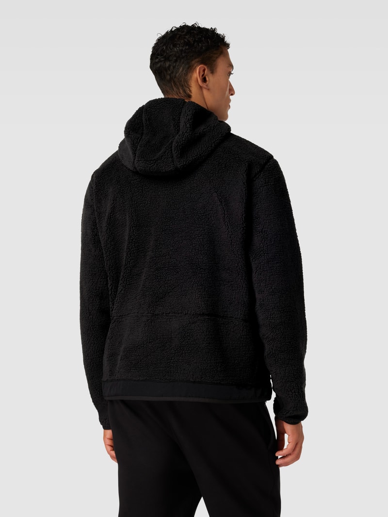 Hoodie aus Teddyfell Modell 'CAMPSHIRE' in schwarz