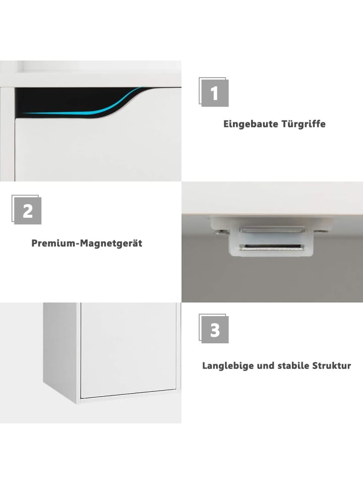 COSTWAY Bücherregal 9 Fächer in Weiß günstig kaufen onesize