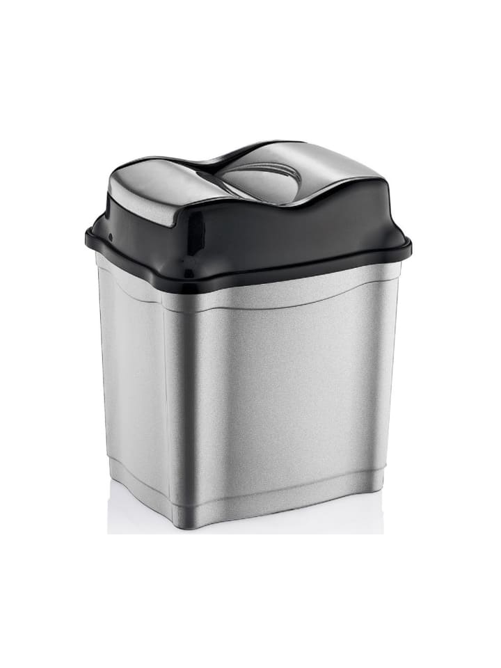 COFI 1453 Moderner Abfalleimer / Mülleimer mit praktischem Push-Deckel in Grau günstig kaufen 50 L