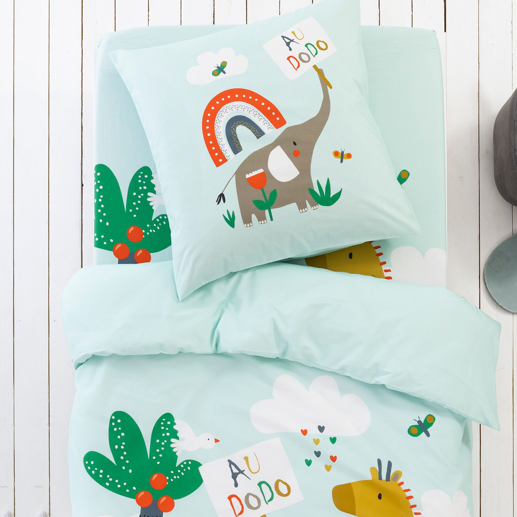 Linge de lit enfant Noé imprimé 1 personne
