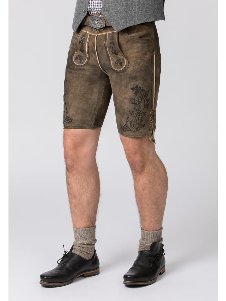 Stockerpoint Stockerpoint Trachtenlederhose Edgar in kiesel gespeckt-schwarz günstig kaufen