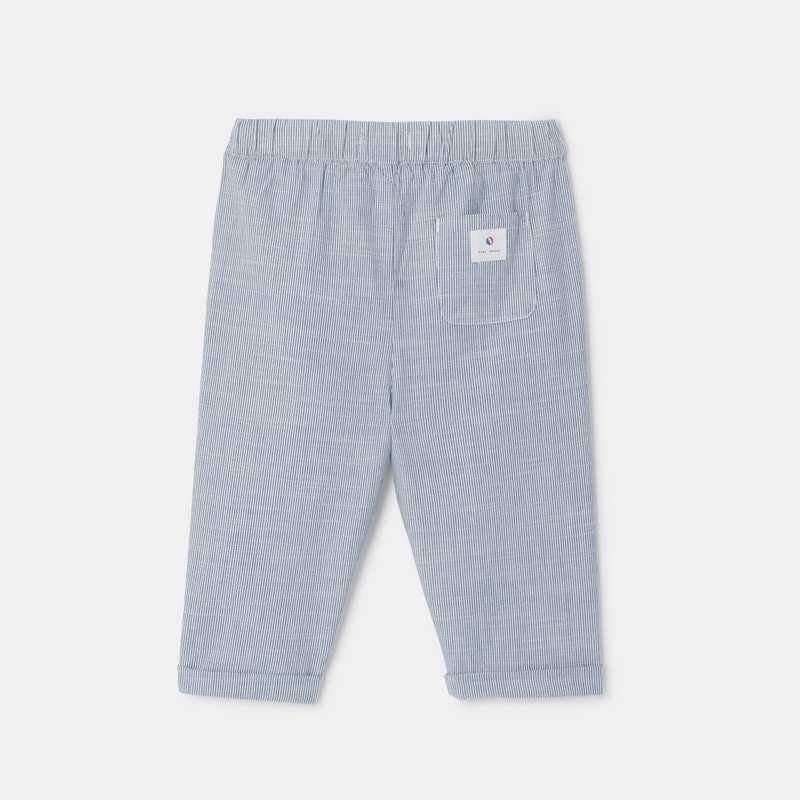 Pantalon en coton bio bleu mixte Absorba