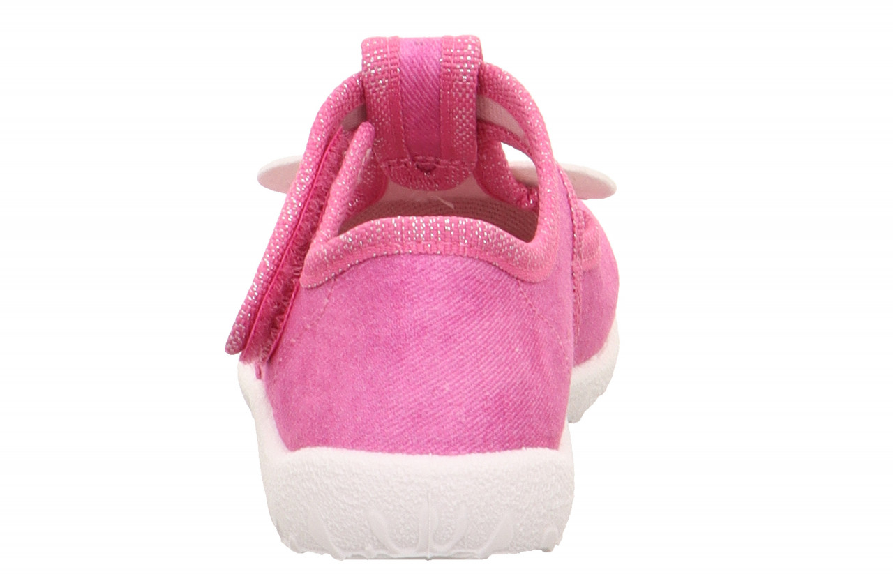 SPOTTY - Pink Hausschuh mit Klettverschluss