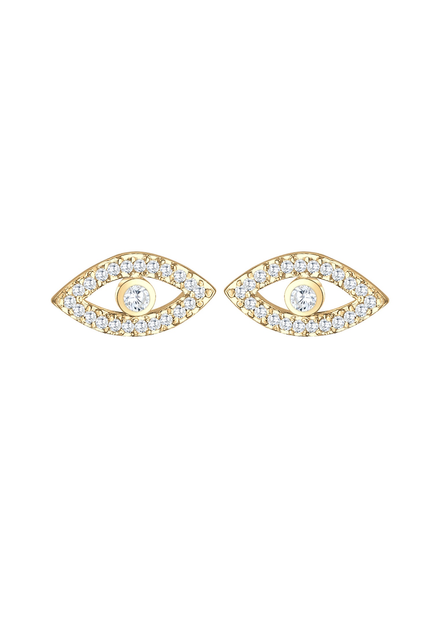 Elli Evil Eye női fülbevaló - Aranyozott ezüst (925/1000) Ezüst cirkónia kristállal