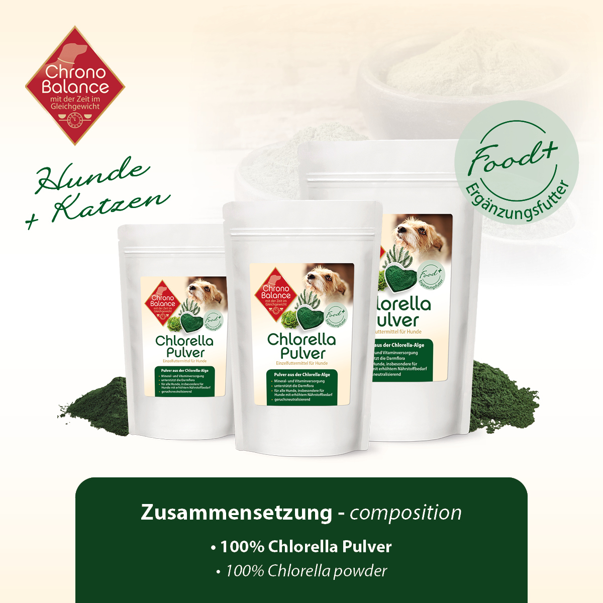 ChronoBalance Ergänzungsfutter & Aufzucht ChronoBalance Chlorella Pulver 100 g