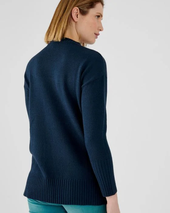 Pull tunique esprit marinière