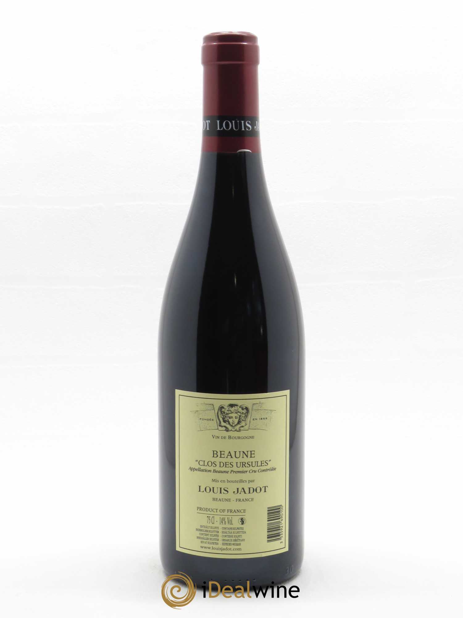 Beaune 1er Cru Clos des Ursules Héritiers Louis Jadot (Domaine des) - Louis Jadot  2020 - Lot de 1 Bouteille