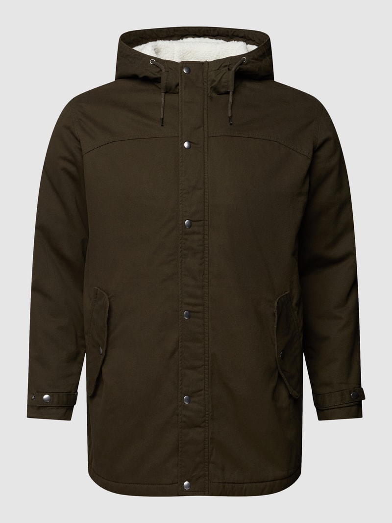 PLUS SIZE Parka mit Pattentaschen in olivgrün