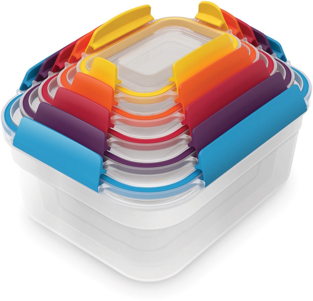 Joseph Joseph Vorratsdose Nest Lock, Polyprophylen (PP), (Set, 5-tlg), platzsparend ineinander stapelbar, luftdicht und auslaufsicher