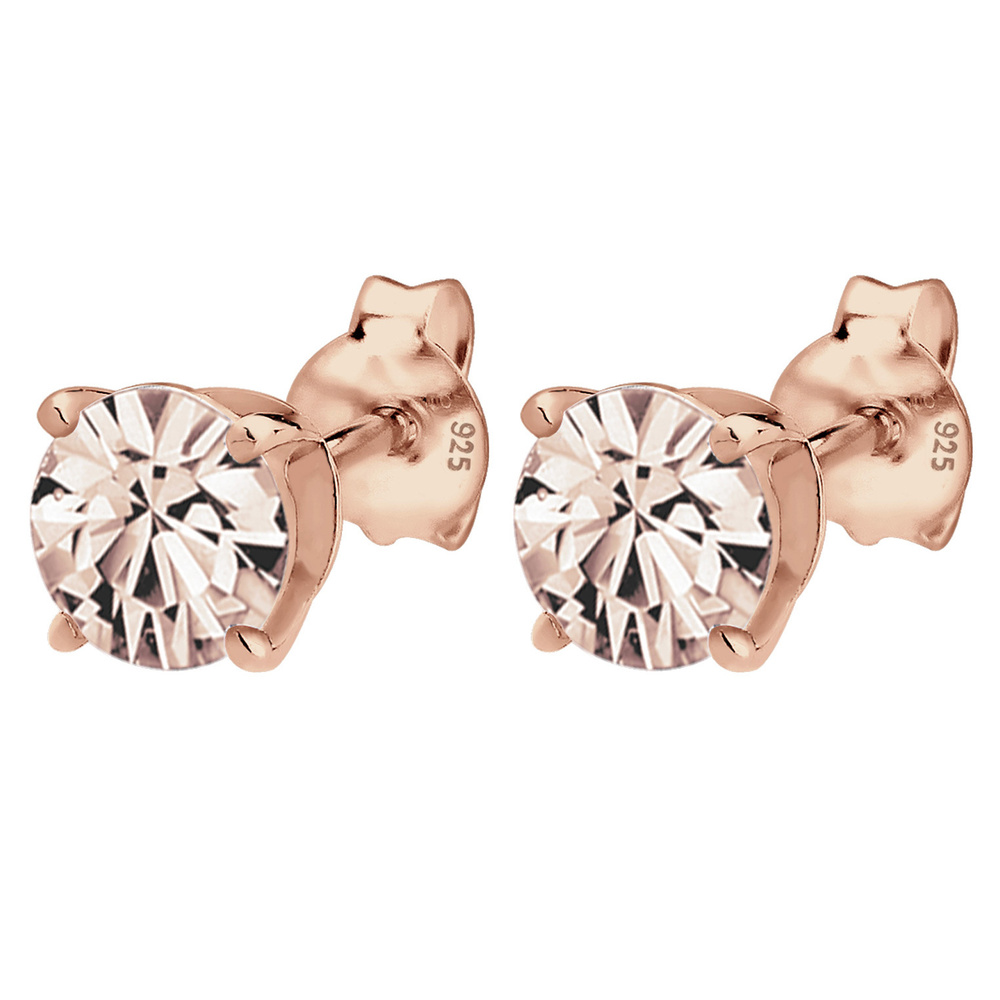 Elli Elli Boucles d'Oreilles Femmes étincelant rond avec des cristaux en argent sterli Boucles d'oreilles