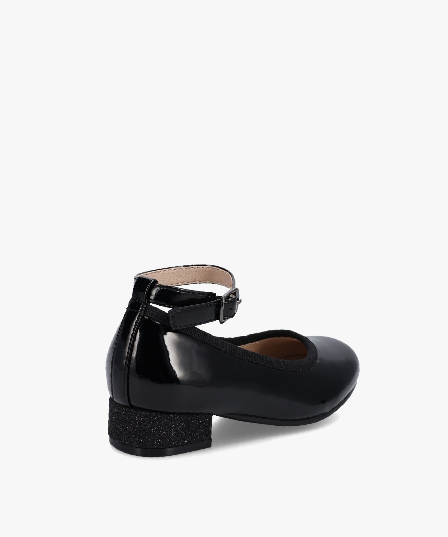 Ballerines fille vernies avec brides à la cheville noir | GEMO
