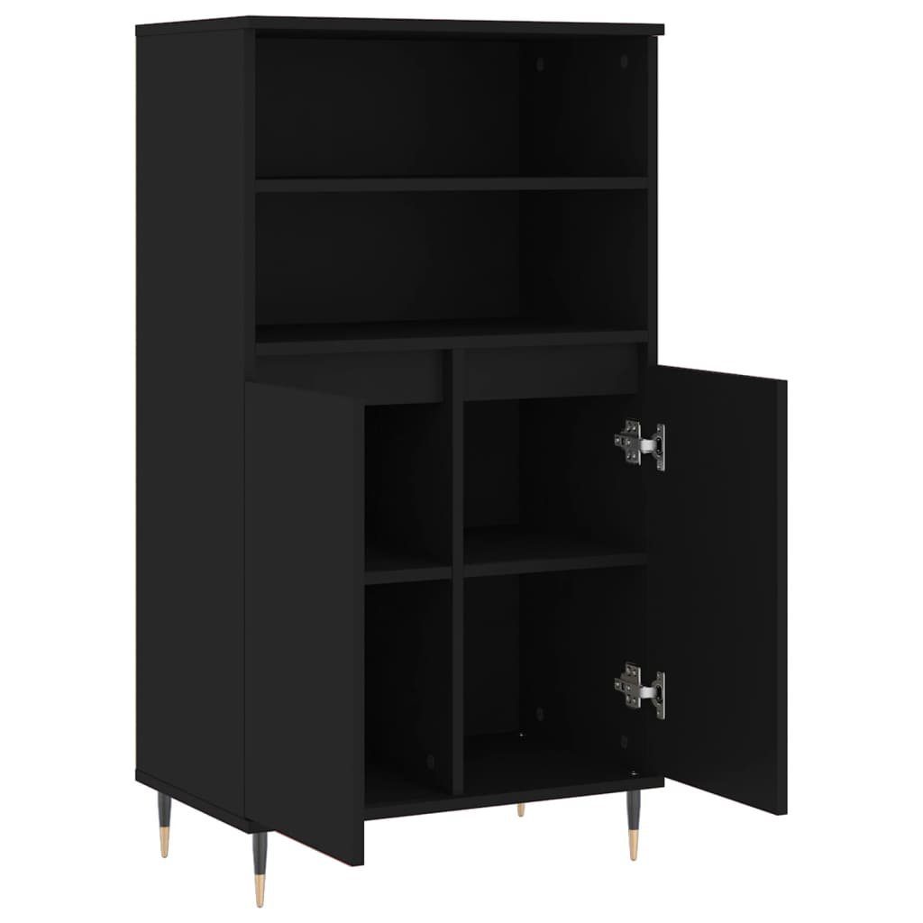 vidaXL Sideboard Highboard Schwarz 60x36x110 cm Holzwerkstoff (1 St)