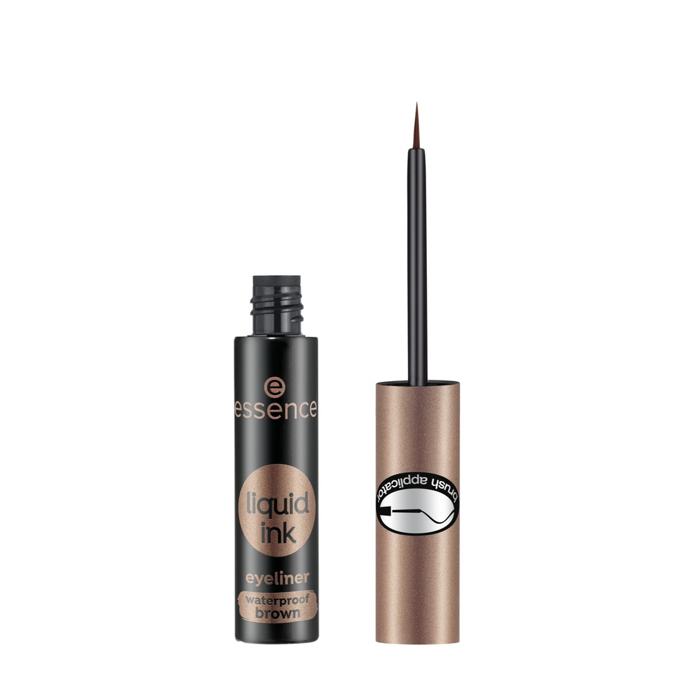 essence liquid ink eyeliner encre liquide marron waterproof 02 Ash brown Eyeliner