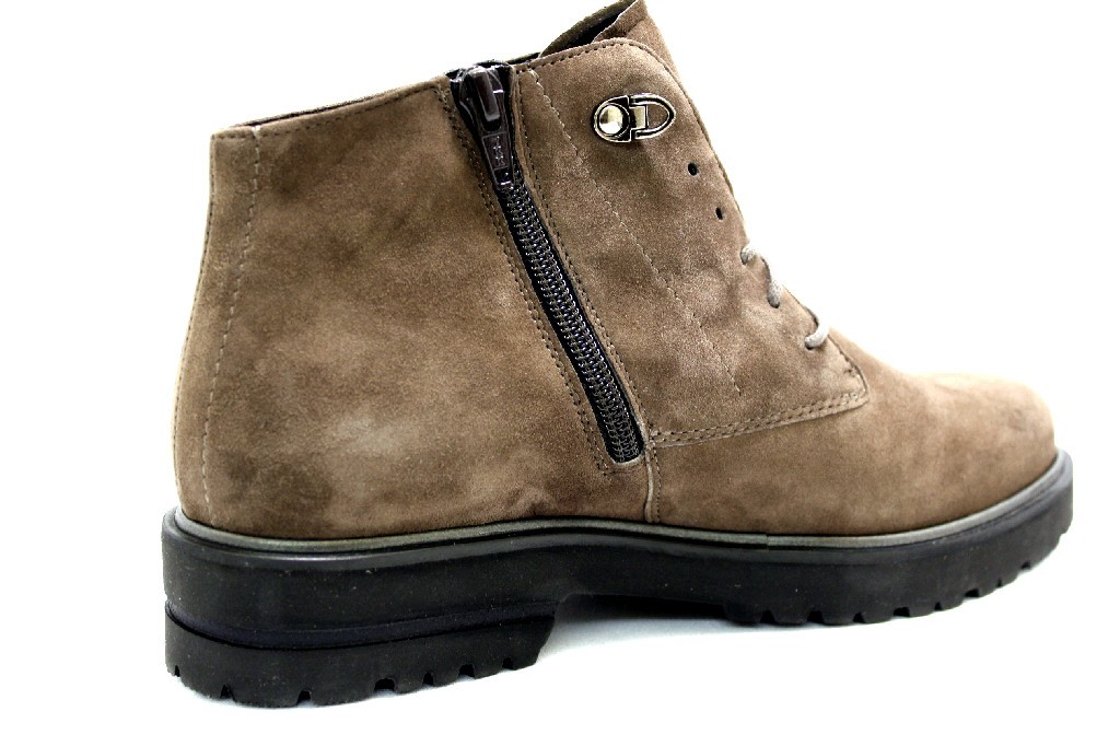 SEMLER Schnür-Stiefeletten grau fango Samt Chevro