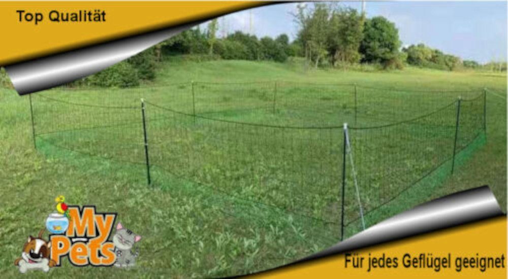 BruKa Weidenzaun Geflügelnetz 150cm Hühnernetz Hühnerzaun Geflügelzaun Zaun Hühner Netz
