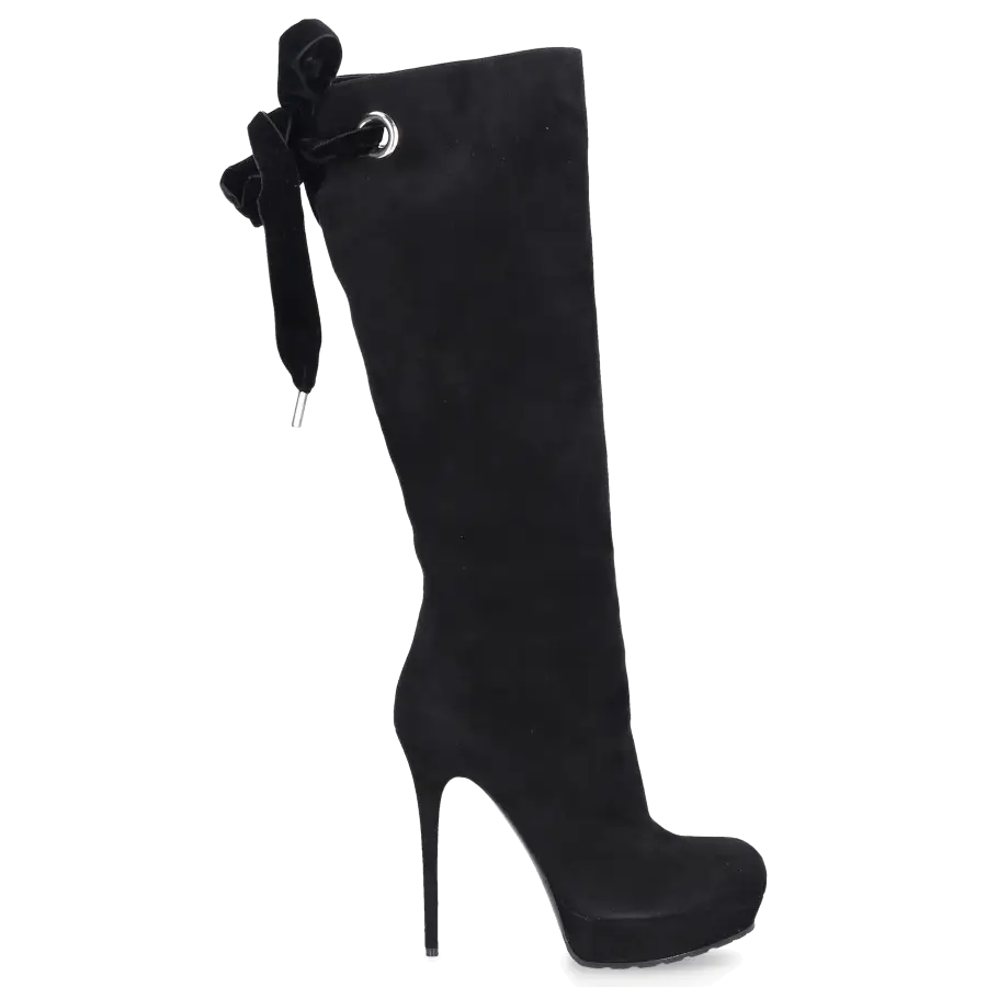 Alexander McQueen - Stiefel WHAA0 Wildleder - schwarz