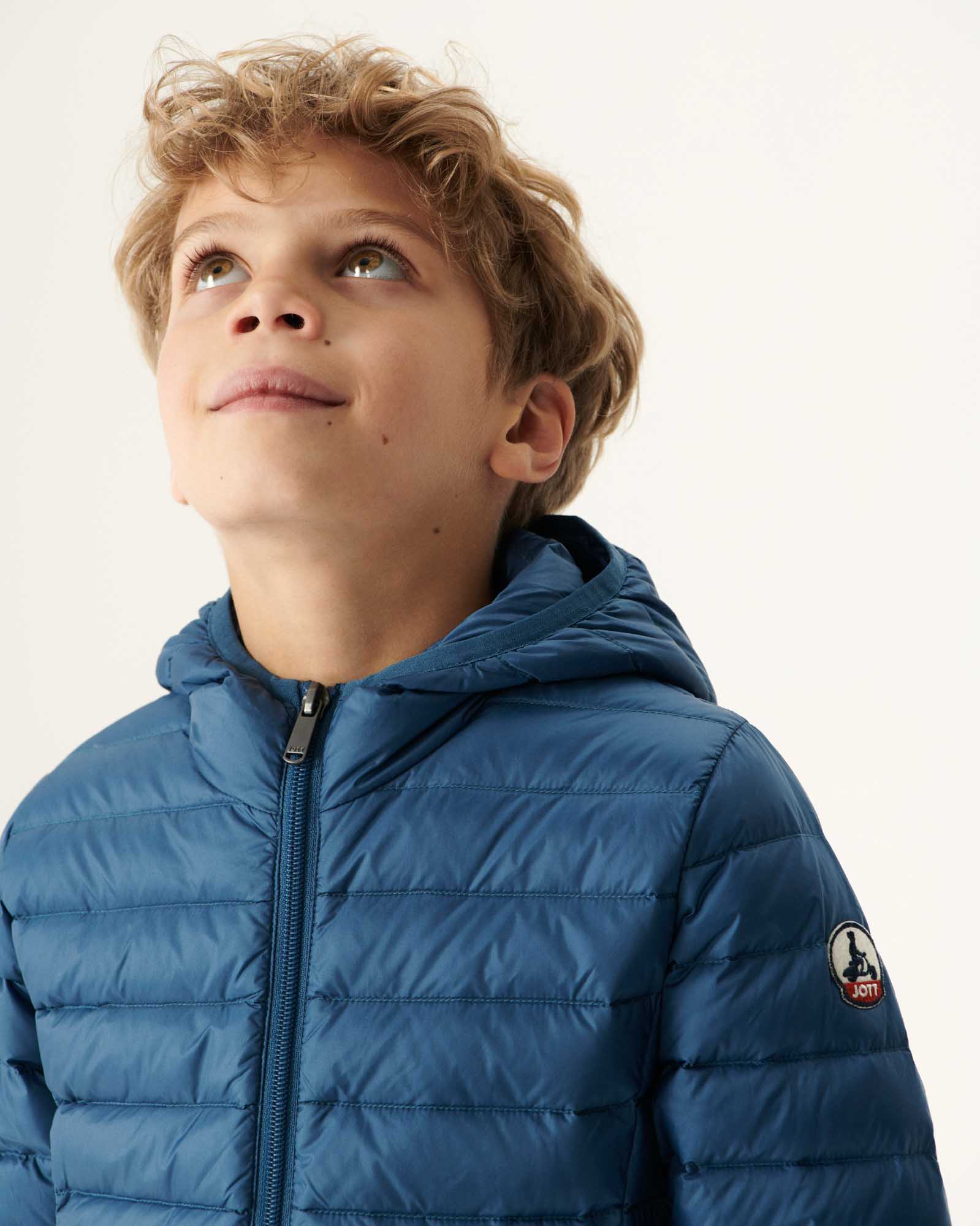 Doudoune légère à capuche enfant Bleu jeans Hugo