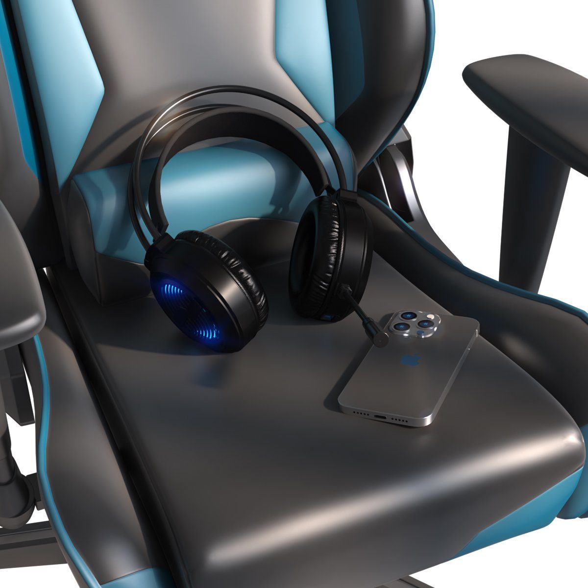 BUMHUM Gaming-Headset,Bunte LED-Beleuchtung, USB-Kabel Gaming-Headset (Over-Ear-Design: Gaming-Headset mit starkem Bass und Mikrofon)