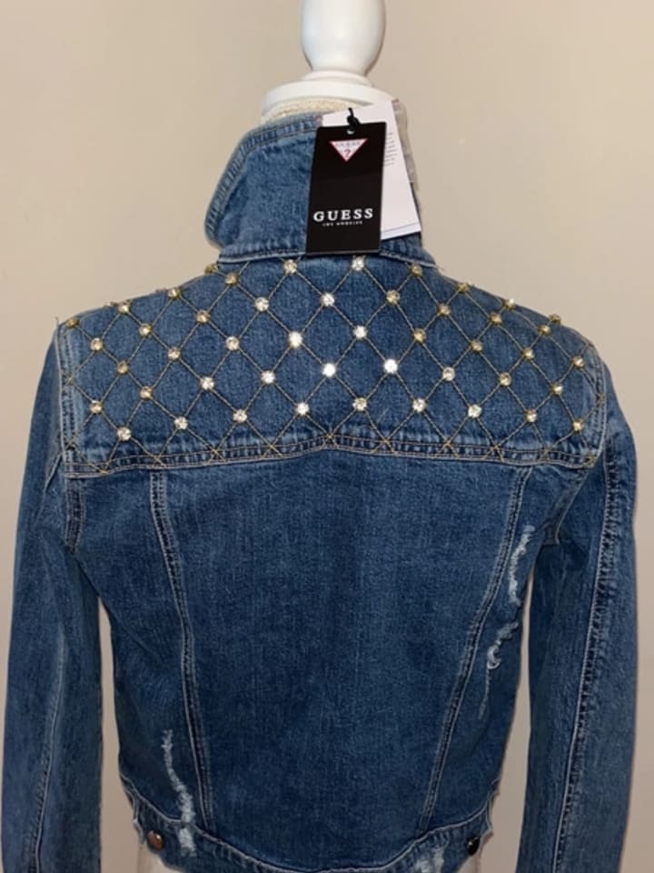 Guess Jeans Jeansjacke in Blau günstig kaufen M
