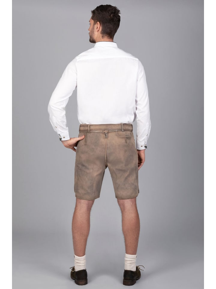 Edelnice Kurze Wildbock Lederhose Lukas in hellbraun günstig kaufen