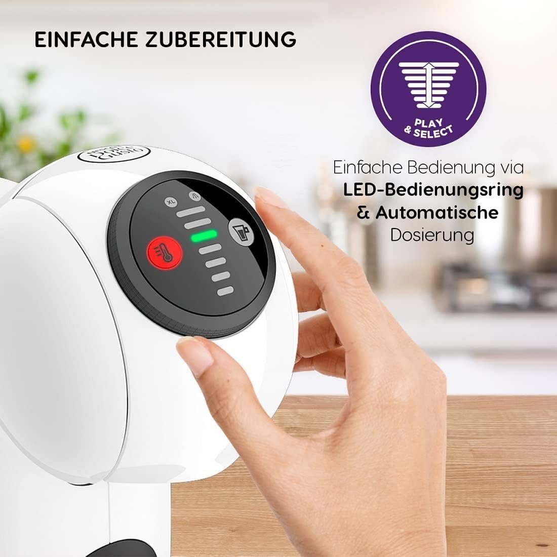 Krups Kapselmaschine Dolce Gusto Maschine Genio S KP2431 Kaffeekapselmaschine, 15bar Pumpendruck, 0,8L Wassertank, XL-Funktionalität