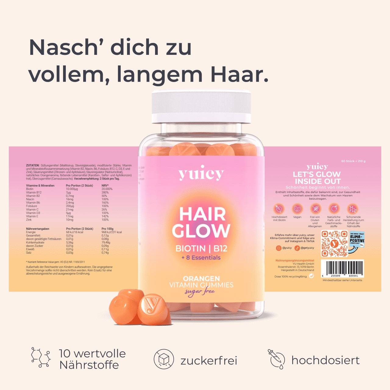 Hair & Tan Duo Vitamin Gummies - zuckerfrei