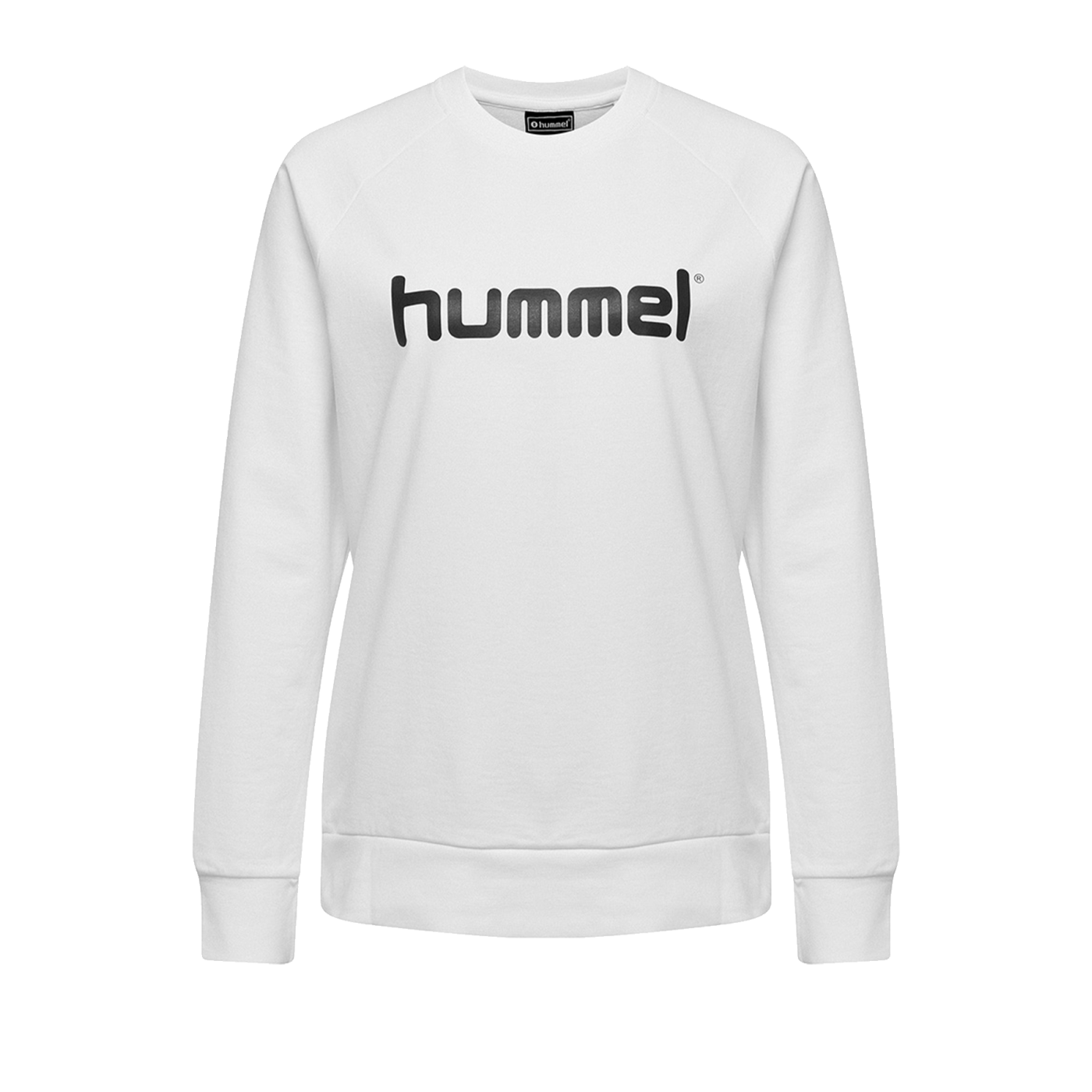 Hummel Cotton Logo Sweatshirt Damen Weiss F9001