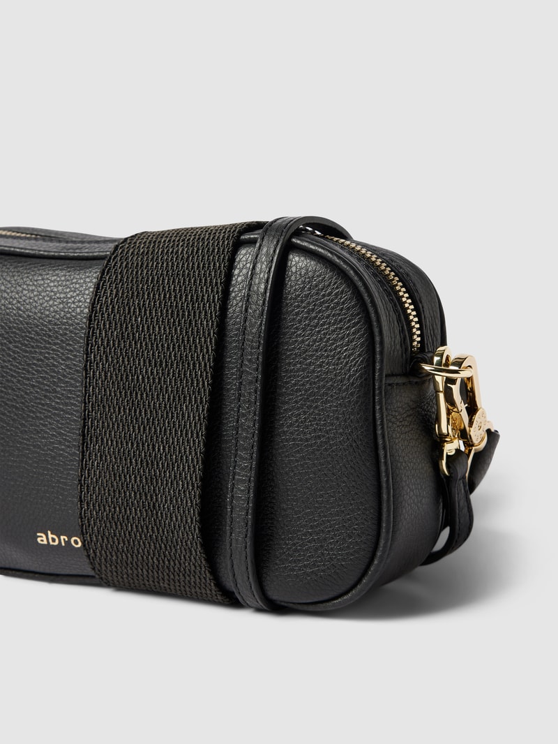 Handtasche mit Label-Print Modell 'TINA' in black
