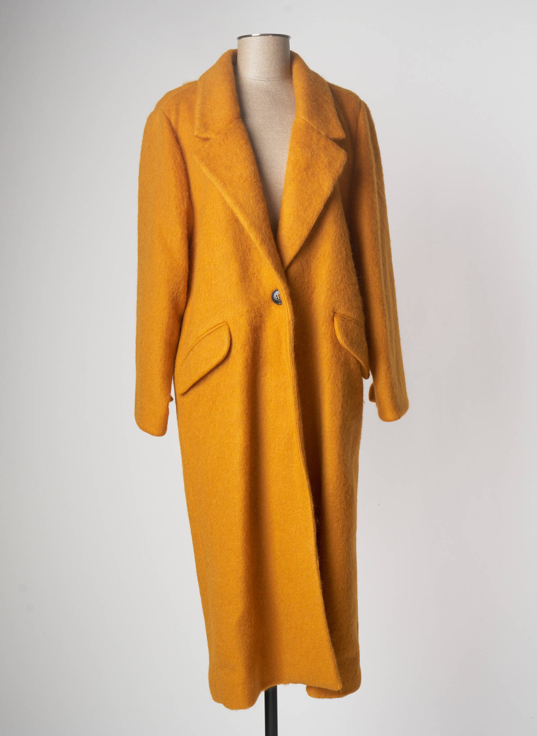 Mango Manteaux Longs Femme couleur jaune