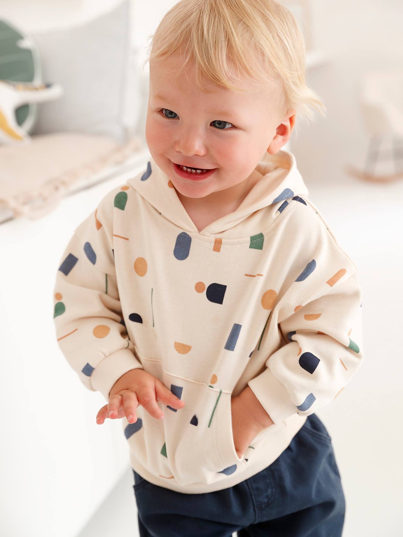 Vertbaudet Baby-Set: Sweatshirt & Hose - nachtblau